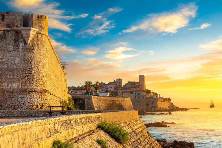 Scenic View Of The Antibes Ramparts, France